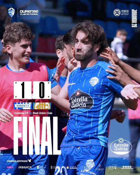 Ángel Sánchez Rescata al Ourense CF en el descuento y suma un nuevo triunfo en O Couto