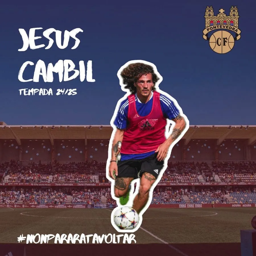 El mediocentro Jesús Cambil aterriza en el Pontevedra CF