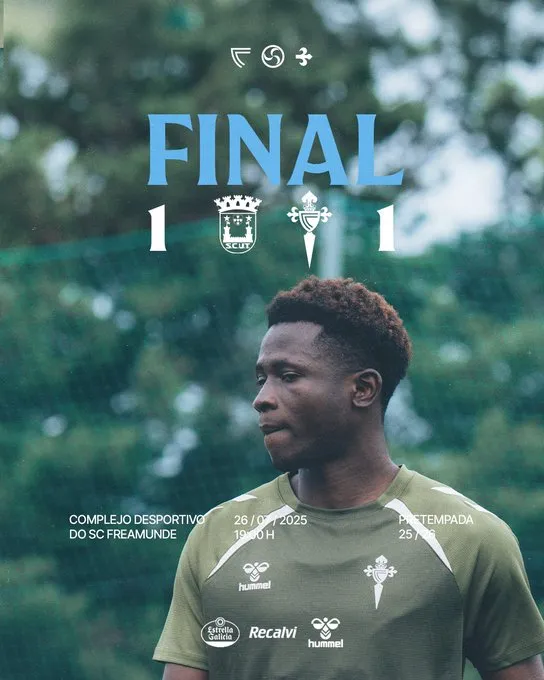 ⚡ Somuah se estrena y el Fortuna de Fredi arranca con carácter en Portugal: 1-1 ante el Torreense 🇵🇹💙