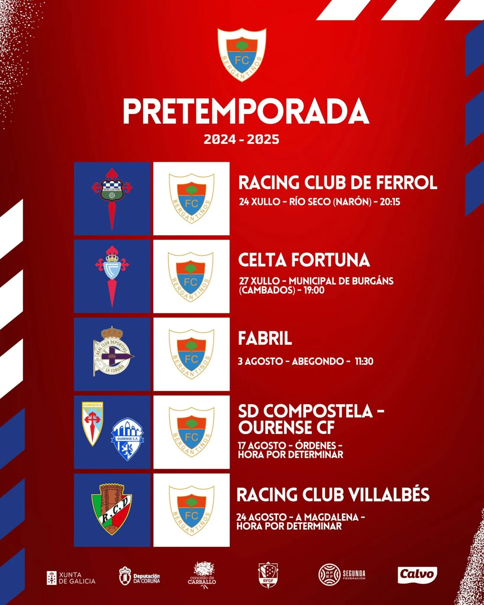 El Bergantiños comienza la pretemporada, conoce fechas y rivales confirmados