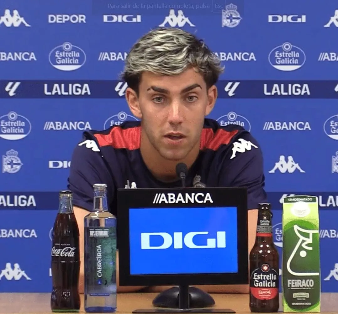 Dani Barcia, la nueva apuesta del Deportivo, debuta como titular en Segunda División: "Es un sueño hecho realidad"