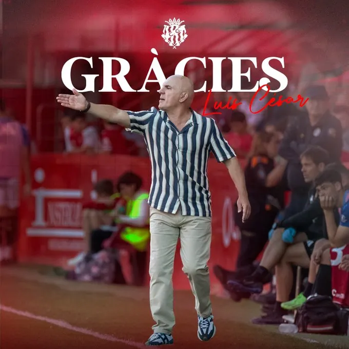 💥 OFICIAL | El gallego Luis César, fulminado del banquillo del Nàstic tras la caída en picado del equipo 💣