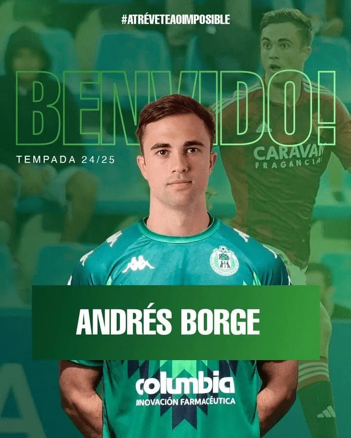"Refuerzo de lujo: Andrés Borge se une al C.D. Arenteiro procedente del Real Zaragoza"