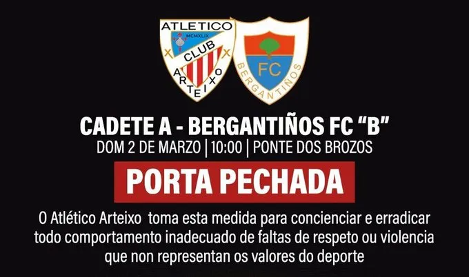 ¡Basta ya! Un club gallego cierra sus puertas para proteger los valores del deporte